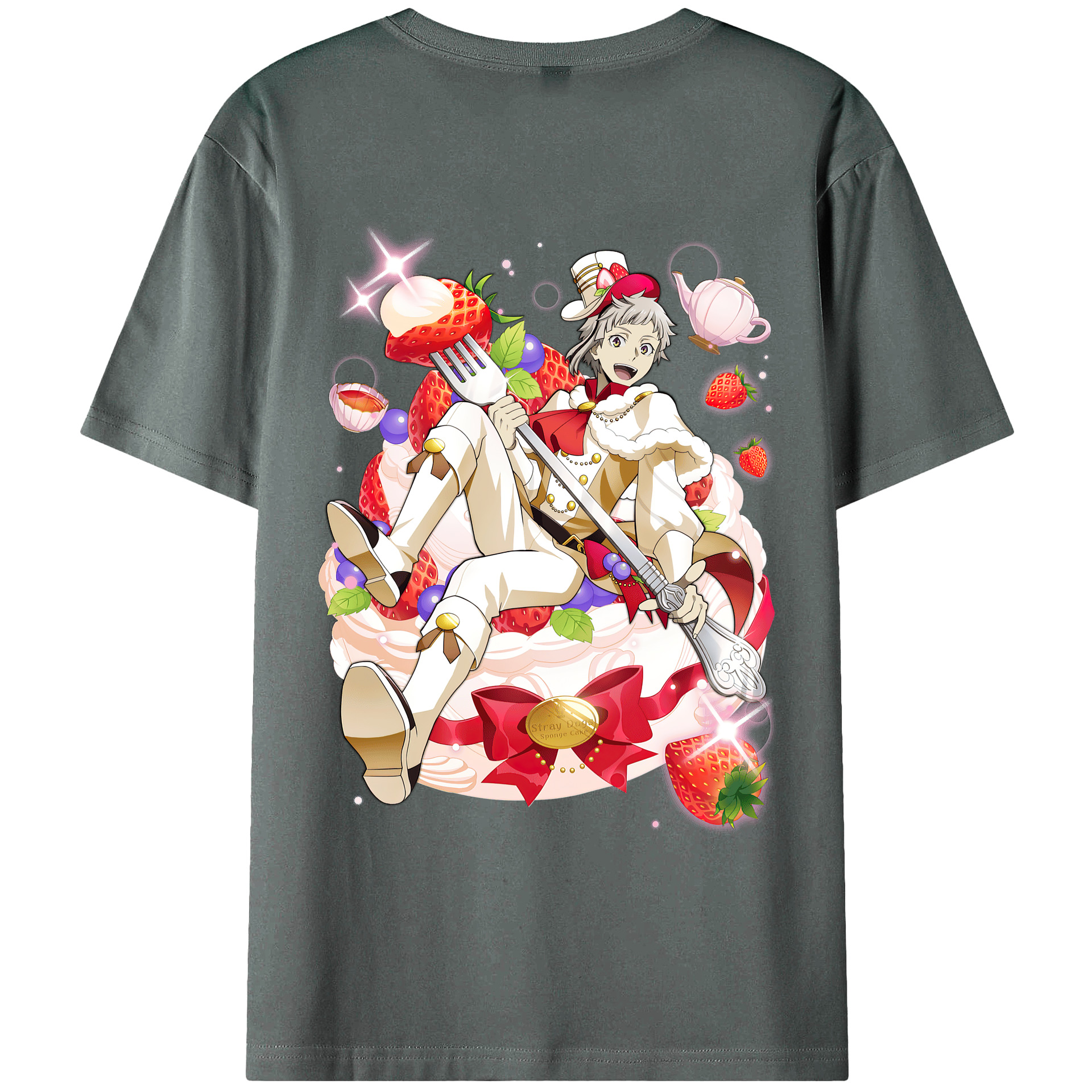 （画像用） 文豪ストレイドッグス Bungo Stray Dogs 綿100％ メンズ半袖Tシャツ（バックプリント） 通気性